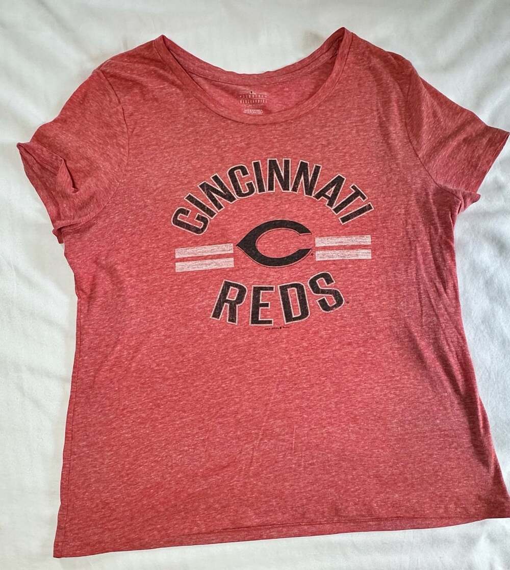 5th & Ocean MLB Cincinnati Reds Tri-Blend Red T-Shirt Women's XL